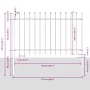 Garden fence with gray tip finish of 15.3x1 m in steel | Foro24.es | Tu tienda online para hogar, jardín y más Foro24.es