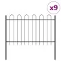 Garden fence with arch-shaped top, gray, 15.3x0.8 m, steel | Foro24.es | Tu tienda online para hogar, jardín y más Foro24.es