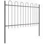 Garden fence with arch-shaped top, gray, 15.3x0.8 m, steel | Foro24.es | Tu tienda online para hogar, jardín y más Foro24.es