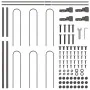 Garden fence with arch-shaped top, gray, 15.3x0.8 m, steel | Foro24.es | Tu tienda online para hogar, jardín y más Foro24.es