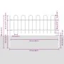 Garden fence with arch-shaped top, gray, 15.3x0.8 m, steel | Foro24.es | Tu tienda online para hogar, jardín y más Foro24.es