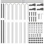 Garden Fence with Top in Gray Arch 15.3 x 1.5 m Steel | Foro24.es | Tu tienda online para hogar, jardín y más Foro24.es