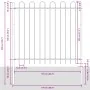 Gartenzaun mit Platte in grauem Bogen 15,3 x 1,5 m Stahl | Foro24.es | Tu tienda online para hogar, jardín y más Foro24.es