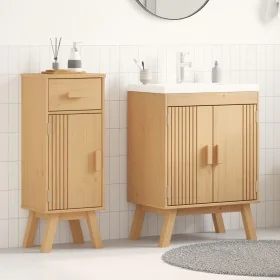 2-teiliges Badmöbel-Set aus massivem Kiefernholz