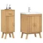 2-teiliges Badmöbel-Set aus massivem Kiefernholz | Foro24.es | Tu tienda online para hogar, jardín y más Foro24.es
