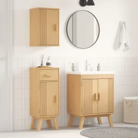 3-teiliges Badmöbel-Set aus Kiefernholz