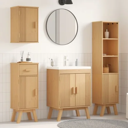 4-teiliges Badmöbel-Set aus massivem Kiefernholz | Foro24.es | Tu tienda online para hogar, jardín y más Foro24.es