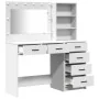 Conjunto de mesa de tocador de 2 piezas con LED de madera blanca de , Tocadores para dormitorios - Ref: Foro24-3334191, Preci...