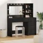 2-teiliges Waschtisch-Set mit LED in schwarzem Holz | Foro24.es | Tu tienda online para hogar, jardín y más Foro24.es
