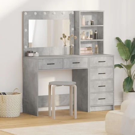 2-piece vanity set with LED in concrete gray made wood by , Bedroom Dressers - Ref: Foro24-3334194, Price: 201,39 €, Discount: %