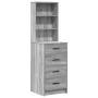 Juego de Mesa de Tocador de 2 Piezas con LED de Madera Elaborada Gris Sonoma de , Tocadores para dormitorios - Ref: Foro24-33...