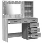 Juego de Mesa de Tocador de 2 Piezas con LED de Madera Elaborada Gris Sonoma de , Tocadores para dormitorios - Ref: Foro24-33...