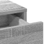 Juego de Mesa de Tocador de 2 Piezas con LED de Madera Elaborada Gris Sonoma de , Tocadores para dormitorios - Ref: Foro24-33...
