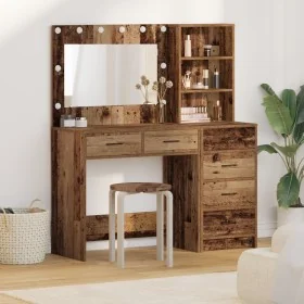 2-teiliges Schminktisch-Set mit LED und altem