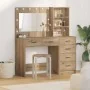 2-piece vanity set with LED in handcrafted oak wood by , Bedroom Dressers - Ref: Foro24-3334199, Price: 199,64 €, Discount: %