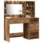 Conjunto de Mesa de Tocador de 2 Piezas con LED y Madera Vieja Ingenierizada | Foro24.es | Tu tienda online para hogar, jardín y más Foro24.es