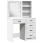 Set de tocador de 2 piezas con LED de de madera elaborada blanca de , Tocadores para dormitorios - Ref: Foro24-3334200, Preci...