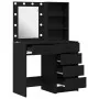 Set de tocador de 2 piezas con LED en madera negra | Foro24.es | Tu tienda online para hogar, jardín y más Foro24.es