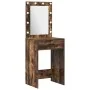 Conjunto de tocador de 2 piezas con LEDs y madera de roble ahumado de , Tocadores para dormitorios - Ref: Foro24-3334204, Pre...