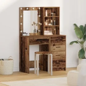 2-teiliges Waschtisch-Set mit LEDs aus gealtertem