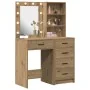 Set de tocador de 2 piezas con LED de en madera de roble artesanal de , Tocadores para dormitorios - Ref: Foro24-3334208, Pre...