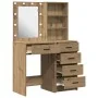 Set de tocador de 2 piezas con LED de en madera de roble artesanal de , Tocadores para dormitorios - Ref: Foro24-3334208, Pre...