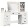 Set de tocador de 3 piezas con LED en madera blanca de , Tocadores para dormitorios - Ref: Foro24-3334209, Precio: 281,42 €, ...