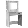 3-teiliges Waschtisch-Set mit LED-Leuchten in Sonoma Holzwerkstoff Grau von , Schlafzimmerkommoden - Ref: Foro24-3334214, Pre...