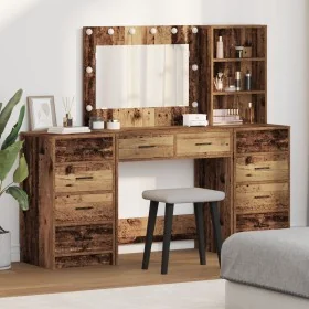 3-teiliges Waschtisch-Set mit LED-Holzhandwerk
