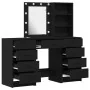 Conjunto de Tocador de 3 Piezas con LED Negro de Madera de , Tocadores para dormitorios - Ref: Foro24-3334219, Precio: 262,98...