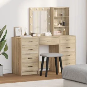 3-Piece LED Vanity Set in Sonoma Oak Engineered