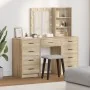 Juego de Tocador de 3 Piezas con LED en Madera Ingenierizada de Roble Sonoma de , Tocadores para dormitorios - Ref: Foro24-33...