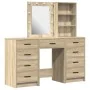3-teiliges LED-Waschtisch-Set aus Sonoma-Eichen-Holzwerkstoff von , Schlafzimmerkommoden - Ref: Foro24-3334220, Preis: 247,08...
