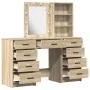 3-teiliges LED-Waschtisch-Set aus Sonoma-Eichen-Holzwerkstoff von , Schlafzimmerkommoden - Ref: Foro24-3334220, Preis: 247,08...