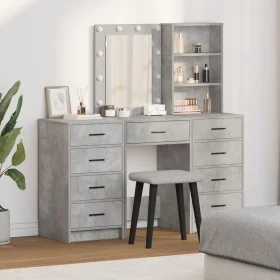 3-Piece Vanity Set with LED - Concrete Gray