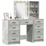 3-Piece Vanity Set with LED - Concrete Gray Quality Wood | Foro24.es | Tu tienda online para hogar, jardín y más Foro24.es