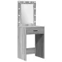 Conjunto de Tocador de 3 Piezas con LED Madera Ingenierizada Gris de , Tocadores para dormitorios - Ref: Foro24-3334223, Prec...
