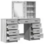 Conjunto de Tocador de 3 Piezas con LED Madera Ingenierizada Gris de , Tocadores para dormitorios - Ref: Foro24-3334223, Prec...