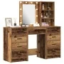 3-Piece Vanity Set with LED in Old Wood Finish | Foro24.es | Tu tienda online para hogar, jardín y más Foro24.es