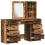 3-Piece Vanity Set with LED in Old Wood Finish | Foro24.es | Tu tienda online para hogar, jardín y más Foro24.es