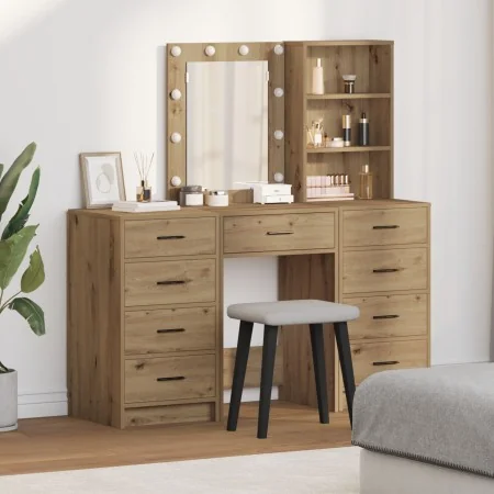 3-Piece Vanity Set with LED in Crafted Crafted Wood by , Bedroom Dressers - Ref: Foro24-3334226, Price: 246,01 €, Discount: %