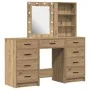 3-Piece Vanity Set with LED in Crafted Crafted Wood by , Bedroom Dressers - Ref: Foro24-3334226, Price: 246,01 €, Discount: %