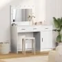 Conjunto de tocador de 2 piezas con LED de en madera blanca | Foro24.es | Tu tienda online para hogar, jardín y más Foro24.es