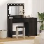 2-teiliges Waschtisch-Set mit LED in schwarzem Holz | Foro24.es | Tu tienda online para hogar, jardín y más Foro24.es
