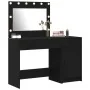 Juego de tocador de 2 piezas con LED de en madera negra de , Tocadores para dormitorios - Ref: Foro24-3334228, Precio: 182,49...