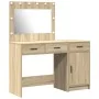 2-piece dressing table set with LED in Sonoma oak engineered wood | Foro24.es | Tu tienda online para hogar, jardín y más Foro24.es
