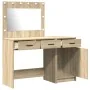 Conjunto de tocador de 2 piezas con LED en madera de ingeniería de roble Sonoma | Foro24.es | Tu tienda online para hogar, jardín y más Foro24.es