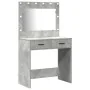 Set de Tocador de 2 Piezas con LED en Madera Gris de de , Tocadores para dormitorios - Ref: Foro24-3334230, Precio: 172,38 €,...