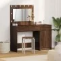 2-Piece Dressing Table Set with LED in Black Oak Wood by , Bedroom Dressers - Ref: Foro24-3334233, Price: 176,91 €, Discount: %