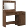 2-Piece Dressing Table Set with LED in Black Oak Wood by , Bedroom Dressers - Ref: Foro24-3334233, Price: 176,91 €, Discount: %